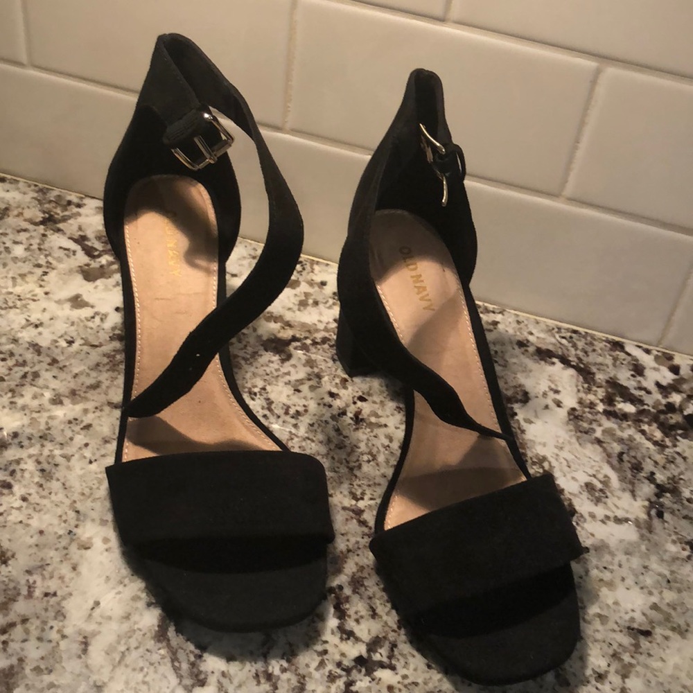 Old navy ankle strap suede shoe